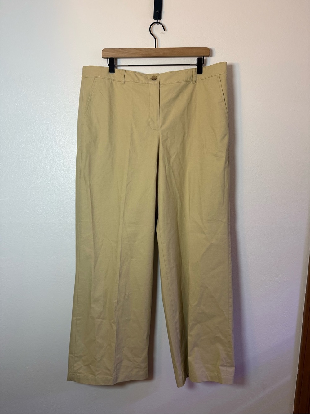 J. Crew Full-length wide-leg trouser in cotton blend - Picture 2 of 7